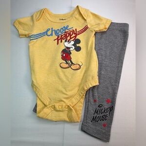 Disney Baby 3/6M Mickey Mouse Baby Boys 2-Piece Bodysuit & Pants Outfit Set